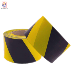 نوار خطر زرد و مشکی 8cm 150m