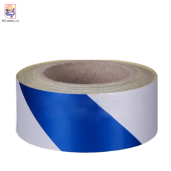 نوار شبرنگ سفید و آبی 5cm 20m